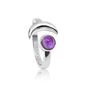 Adjustable February Wisdom Birthstone Ring With Amethyst, thumbnail 1 of 2