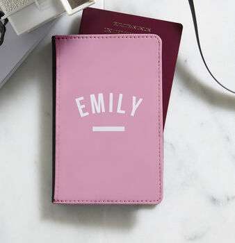 Pink Personalised Passport Cover, 2 of 3