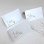Pack Of 10 Dove Laser Cut Wedding Place Cards, thumbnail 5 of 7