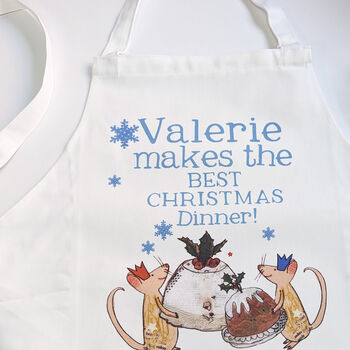 Personalised Christmas Dinner Apron, 6 of 8