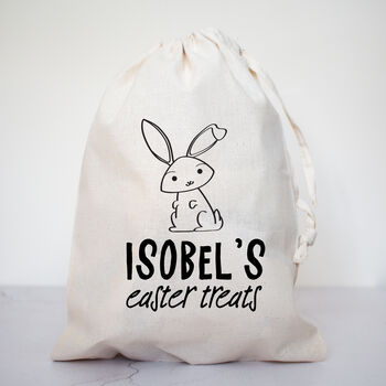 Personalised Bunny Easter Treats Bag, 3 of 4