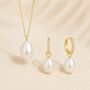 Timeless Pearl Jewellery Set In Sterling Silver And 18k Gold Vermeil, thumbnail 7 of 12