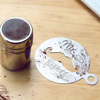 Cocoa Kisses Lip Shape Coffee Stencil Gift Set, 5 of 9