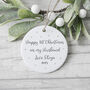Happy 1st Christmas Husband, Fiancé, Boyfriend Bauble, thumbnail 1 of 4
