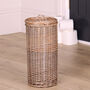 Round Wicker Toilet Roll Holder, thumbnail 3 of 4