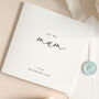 Luxury Wedding Day Card To My Mum With Wax Seal, thumbnail 2 of 7