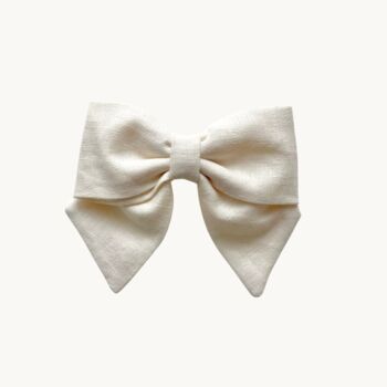 Children's Linen Hair Bow, 3 of 3