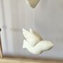 Linen Flying Birds Mobile Neutral Nursery Decor, thumbnail 5 of 6