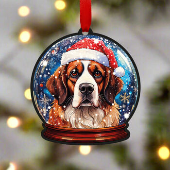 St Bernard Dog Tree Decoration, 2 of 2