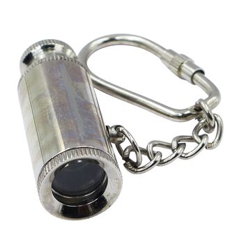 Brass And Chrome Mini Telescope Keyring, 12 of 12
