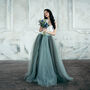Maxi Tulle Bridal Skirt | Ombre Wedding Separates, thumbnail 1 of 12