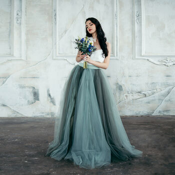 Lilac And Grey Ombre Bridal Skirt For Alternative Weddings By Married in  the Morning