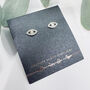 Silver And C.Z Eye Earrings, thumbnail 1 of 3