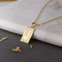 Rectangle Initial Letter Pendant Necklace, thumbnail 4 of 9