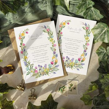 Spring Flowers Evening Invitations And Envelopes, 2 of 6