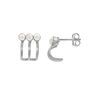 Vimla Pearl Earrings Silver, thumbnail 1 of 4