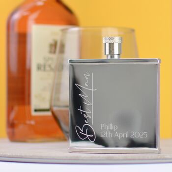 Personalised Slim Best Man Hipflask, 2 of 5