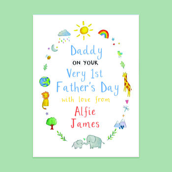 Personalised Very 1st Fathers Day Daddy Card, 3 of 3
