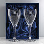 Personalised Anniversary Pair Crystal Wine Glasses, thumbnail 1 of 3