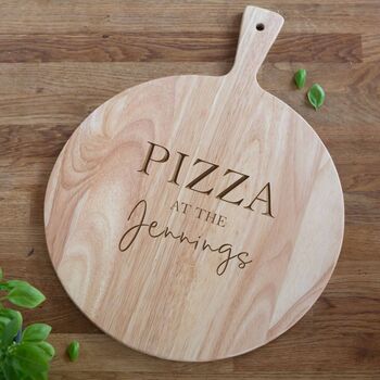 Personalised Wooden Family Pizza Board, 2 of 3