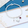 Personalised Graduation Cap Silver Bracelet Congratulations Gift, thumbnail 3 of 10