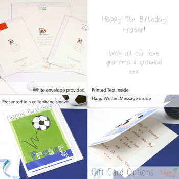 Personalised Football Team Birthday Card, 11 of 11