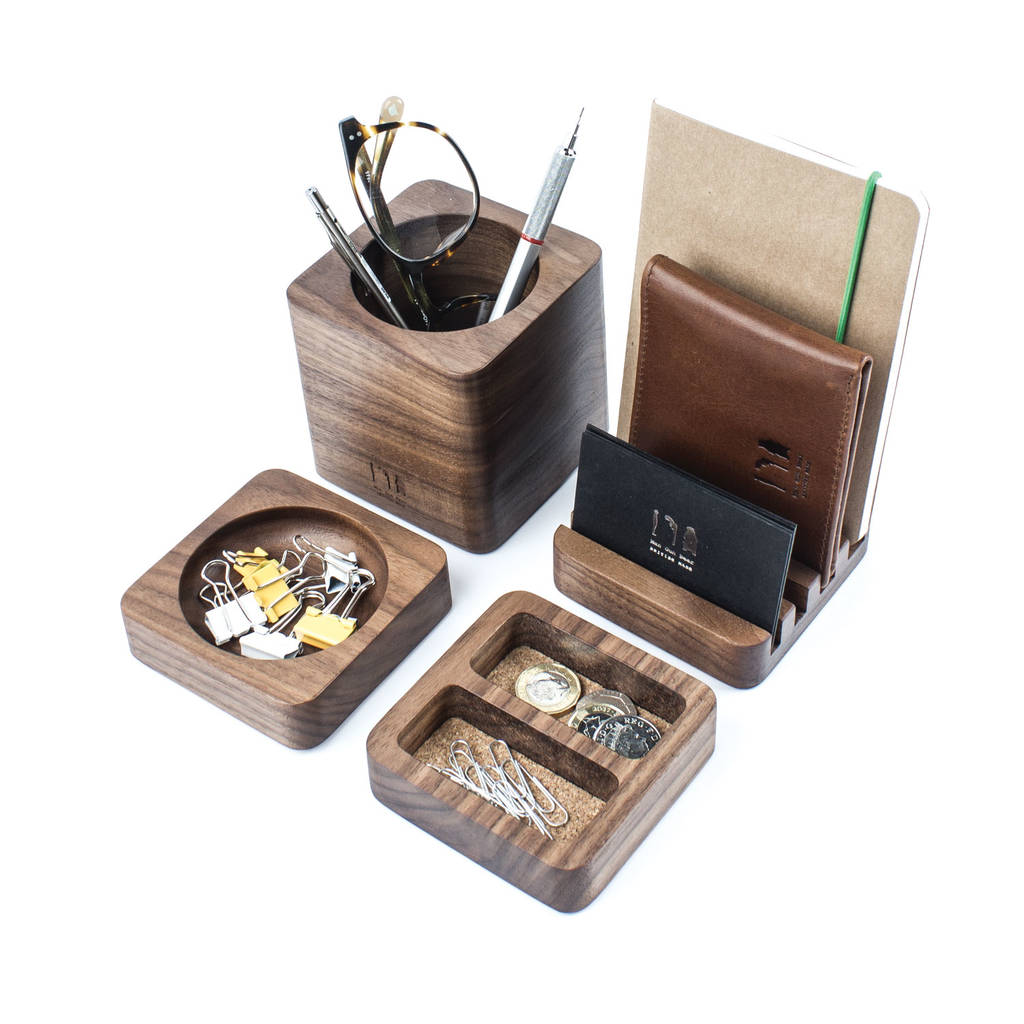 solid wood desk tidy modular set by man gun bear