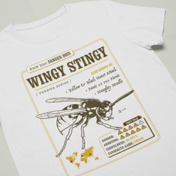 Funny Wasp T Shirt 'Know Your Wingy Stingy', 2 of 6