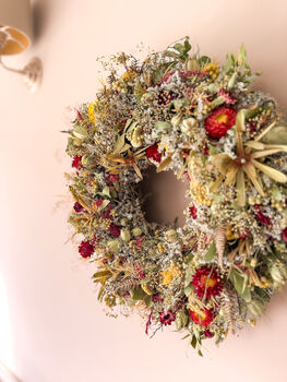 Statice Dried Wreath For Christmas, 2 of 6