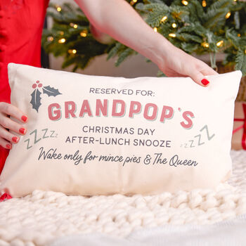 Personalised Christmas Snooze Spot Cushion, 2 of 2