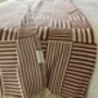 Hestia Modern, Striped Cotton Blanket Pink Terracotta, thumbnail 11 of 12