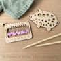 Pig Shaped Knitting Needle Gauge And Stitch Marker Set, thumbnail 6 of 7