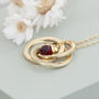 Personalised Russian Ring Garnet Crystal Necklace, thumbnail 8 of 12