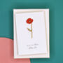 Miniature Engraved Flower Mother's Day Card, thumbnail 1 of 12