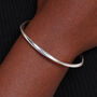 Sterling Silver Soft Twist Bangle Bracelet, thumbnail 3 of 7