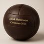 Personalised Vintage Dark Brown Leather Football, thumbnail 9 of 10