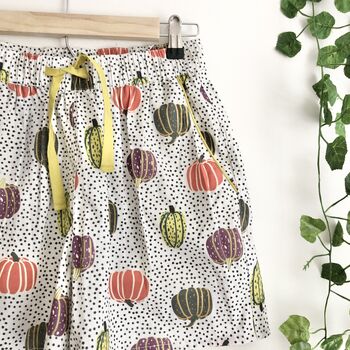 Pumpkin Print 100% Cotton Pj Shorts, 4 of 5