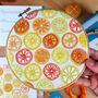 Oranges And Lemons Embroidery Kit, thumbnail 1 of 6