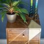 Mango Wood Geometric Bedside Table, thumbnail 2 of 9