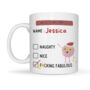 Santa's Naughty Christmas List Mug, thumbnail 2 of 7