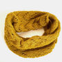Gold Hand Knitted Infinity Loop Luxury Cowl Scarf, thumbnail 3 of 4