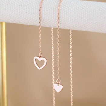 Mismatched Heart Lariat Necklace, 10 of 12