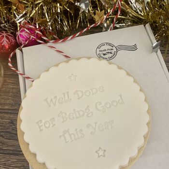 Large Biscuit Stocking Filler With A Message From Santa, 7 of 8
