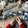 Red Gingham Christmas Paper Chains Garland Kit, thumbnail 5 of 11