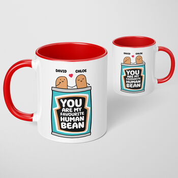 Favourite Human Bean Funny Mug Valentines Day, 4 of 6