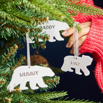 Polar Bear Personalised Christmas Decoration, 7 of 7