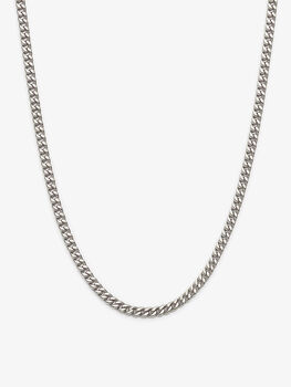 Gold Or Silver Unisex 1mm Thin Curb Chain Necklace, Christmas Jewellery Gift, 3 of 6