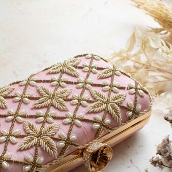 Lana Pink Embroidered Clutch, 2 of 2