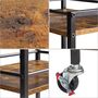 Industrial Bar Carts Kitchen Storage Serving Trolley, thumbnail 6 of 7