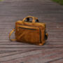 Leather Briefcase With Luggage Strap Worn Look, thumbnail 4 of 9
